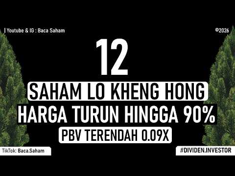 12 Saham Lo Kheng Hong: Harga Turun Hingga 90% & PBV Terendah 0.09X