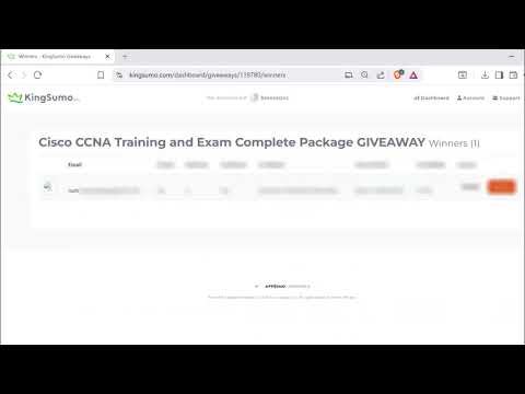 Cisco CCNA Exam Giveaway Winner - May 2026