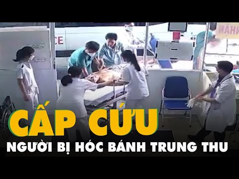 Video Người đàn ông hóc bánh trung thu, được cấp cứu kịp... - youtube