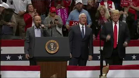 Lee Greenwood sings at Trump rally