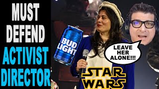 Disney Star Wars $hill MELTDOWN | Defends WOKE Rey Movie Director!