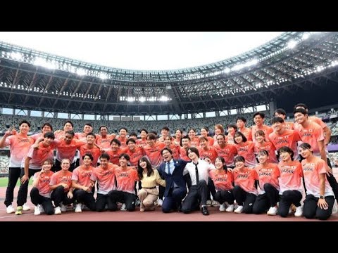 世界陸上の公開練習に織田裕二、今田美桜らがサプライズ登場!織田「めいっぱい楽しんで」日本代表を激励