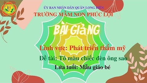 TẠO HÌNH TÔ MÀU ĐÈN  ÔNG SAO