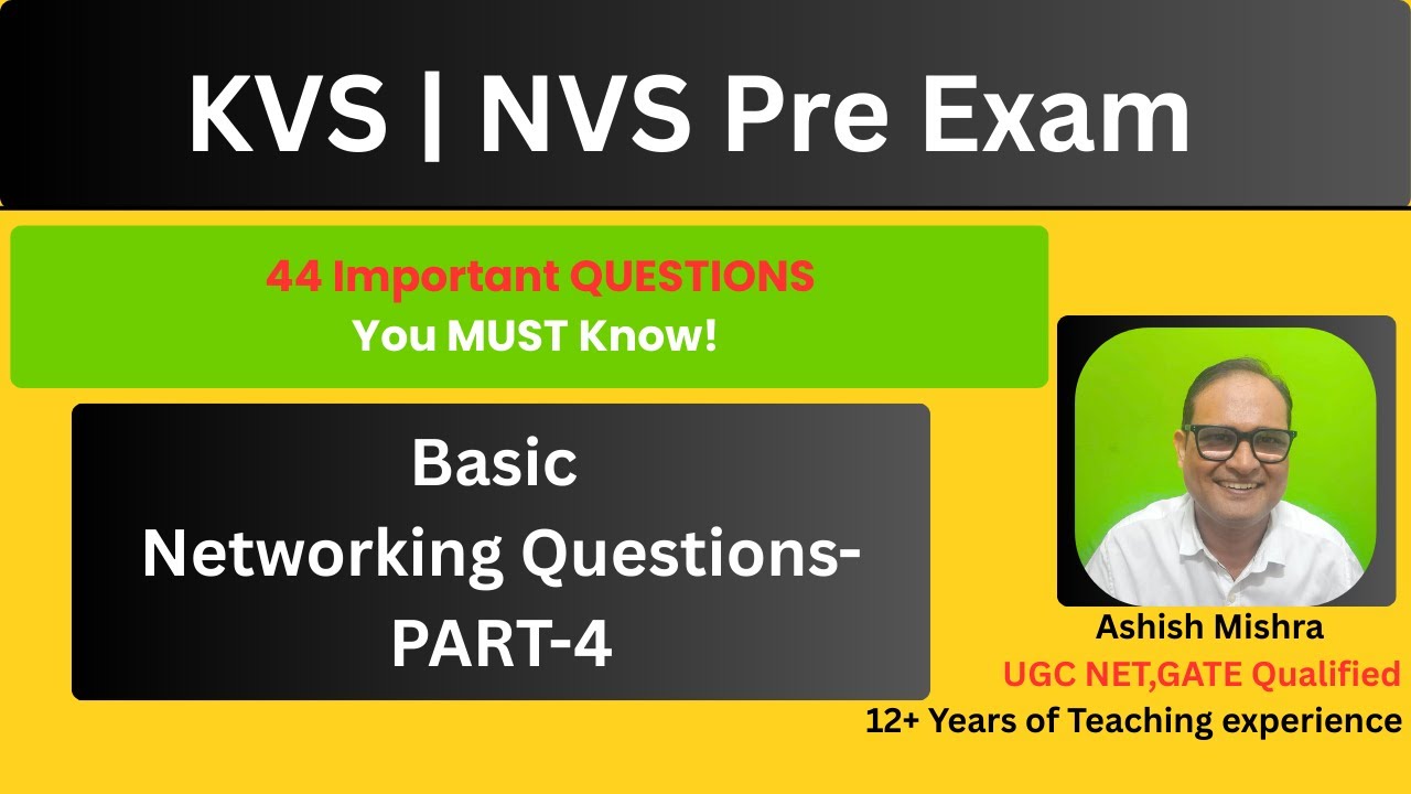 KVS | NVS Pre Exam – Basic Networking | 44 Important Questions