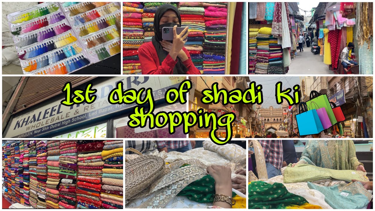 Shadi ki shopping shuru💃{1}|| Making of Hyderabadi dresses🤩 #shadivlogs #hyderbadi #khadadupatta