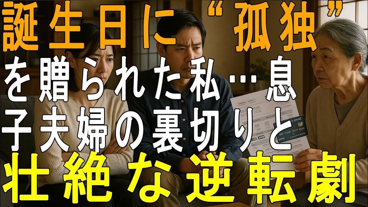 「家族だから当然」奪うだけの息子夫婦…母が突き放した瞬間