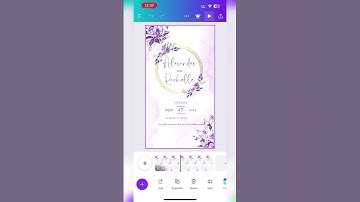 How to make floral wedding invitation video in mobile canva #weddinginvitation #canva #tutorial