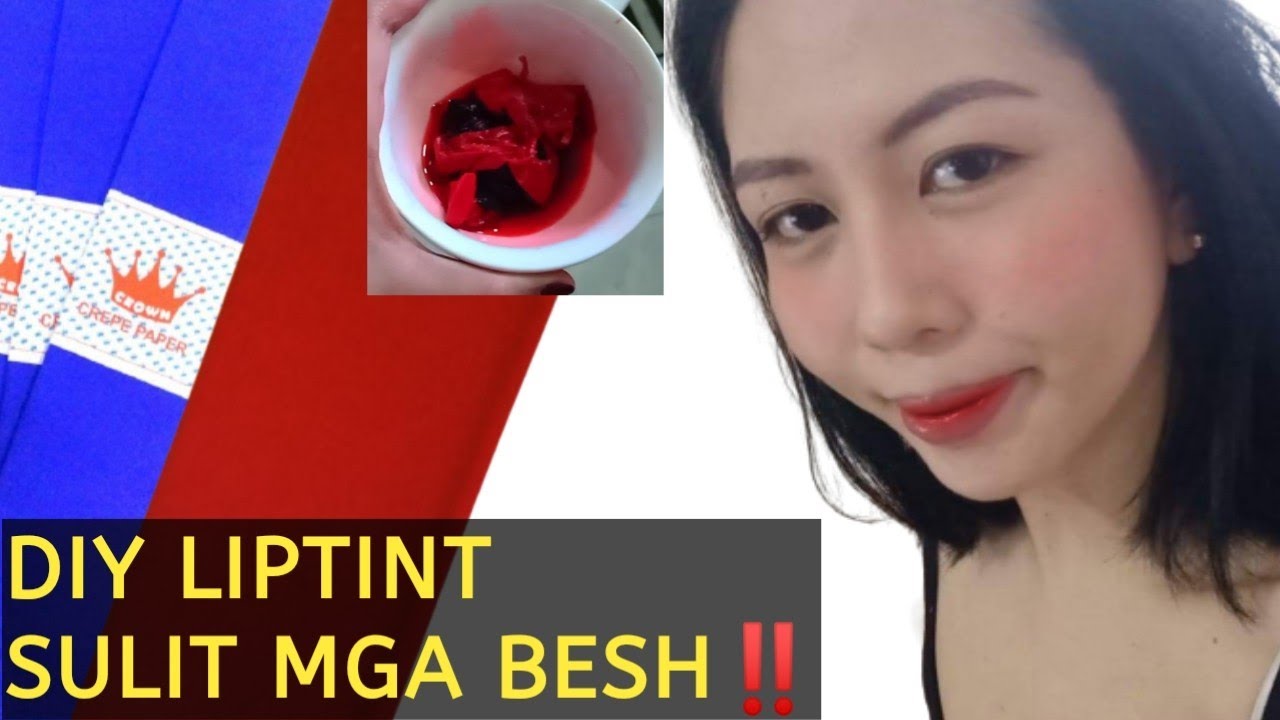 DIY LIP TINT (10pesos only) USING CREPE PAPER Philippines YouTube