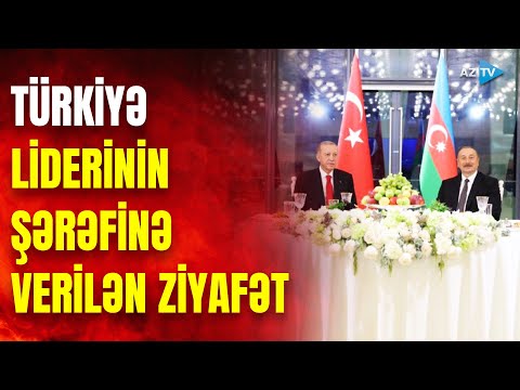 “Gülüstan”dan möhtəşəm GÖRÜNTÜLƏR: Türkiyə və Azərbaycan liderləri dövlət ziyafətində - CANLI