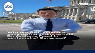 Why are GOP senators considering voting to hold Dr. Fauci in contempt of Congress?