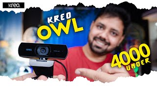 Kreo Owl Full HD 1080P 60 FPS Webcam with Mic | Best webcam under 4000 in 2023 India @techboxhindi