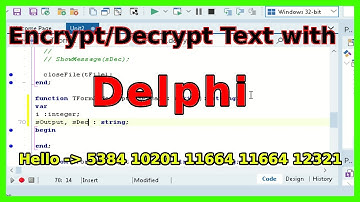 How to encrypt and decrypt text in Delphi