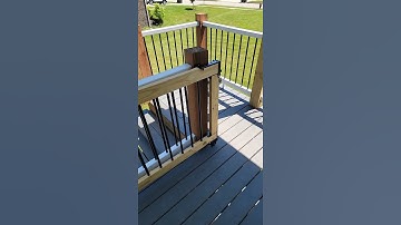 Deck in Georgetwon KY has sliding gate❗.... super cool... we