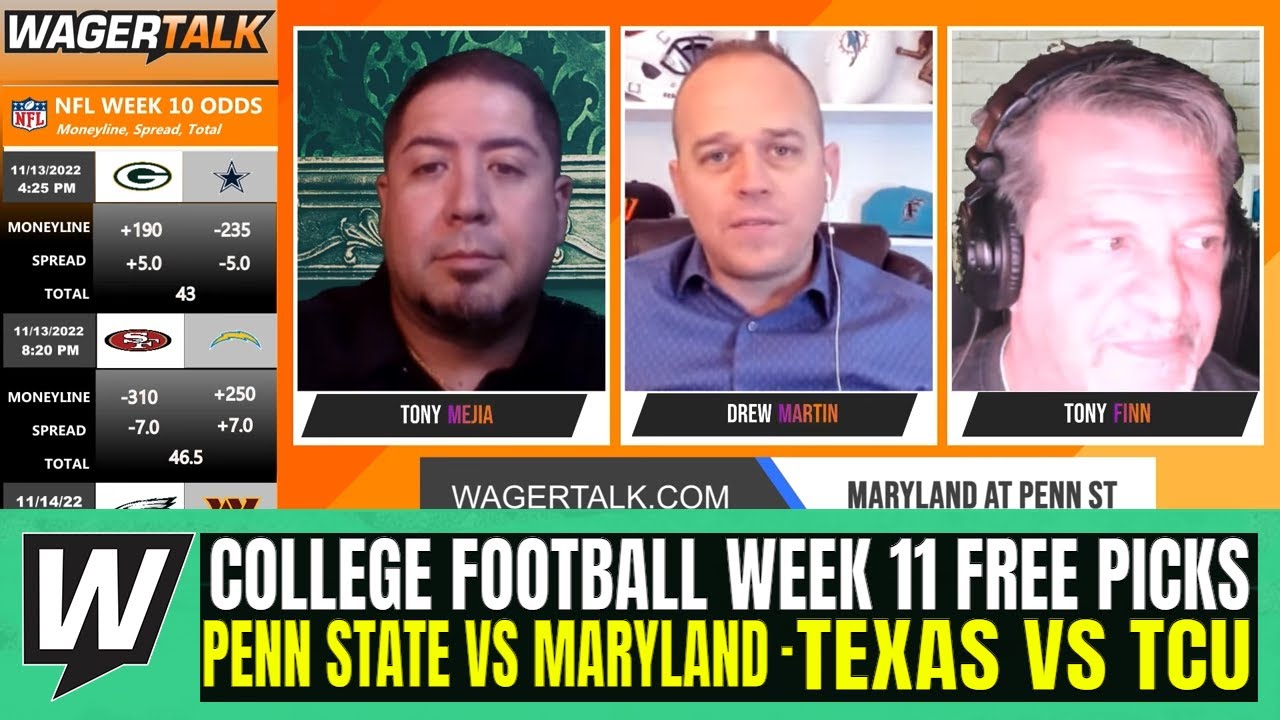 Penn State vs Maryland | Texas vs TCU Predictions | College Football Betting Preview | Week 11