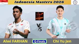 Alwi Farhan vs Chi Yu Jen | Indonesia Masters 2026 Quarterfinal