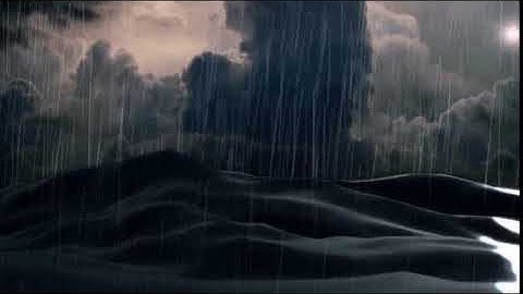 ⚡️ Thunderstorm And Rain Sounds Over a Rough Ocean with Big High Waves and Real Lightning Strikes.