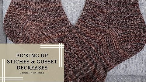 Tread Heavy Sock Tutorial: Picking up stitches and gusset decreases