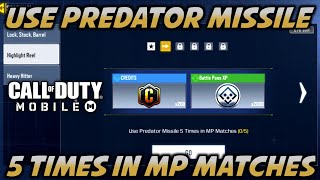CODM! HOW TO COMPLETE NEW SEASONAL EVENTS HIGHLIGHT REEL! USE PREDATOR MISSILE 5 TIMES IN MP MATCH screenshot 4