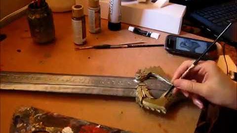 Wonder Woman Sword Cosplay Tutorial Part 2-  Painting