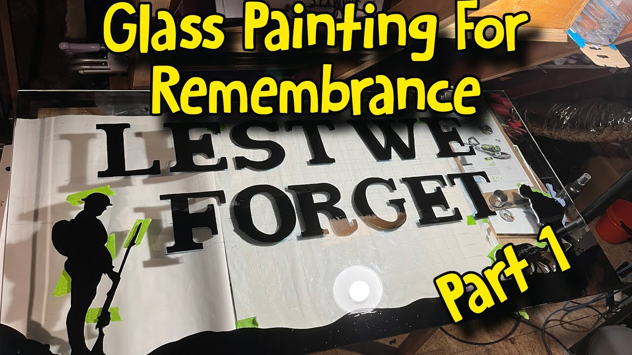 Роспись по стеклу ко Дню памяти, часть 1 — ASMR-написание вывесок