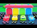 Color Garage with Change wheels Little Cars Trucks Excavators Police Cars Fire Trucks Stories