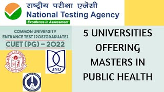 CUCET PG 2022 Masters in Public health Entrance Important Updates #CUCETPG#