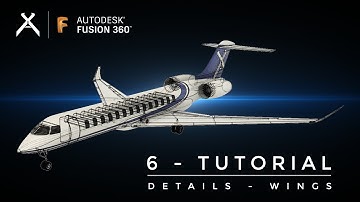How to Model an Aircraft in Fusion 360 | Tutorial 6 - Details (Wings) | Step-by-Step (4K)