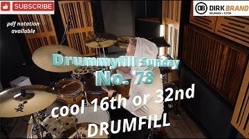 Cool and Easy 16th or 32nd Note DrumFill @Drummyfill Sunday No. 78pdf notation available
