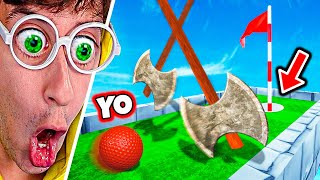 HOYO TROLL vs HERMANO 😂⛳! (muy imposible) - GOLF IT #9 TEKENDO