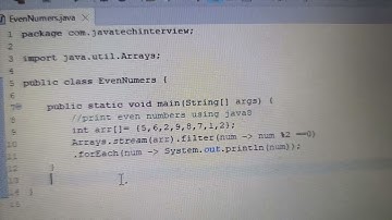print even numbers using java8 @javatechinterview #java8stream #java8 #interview