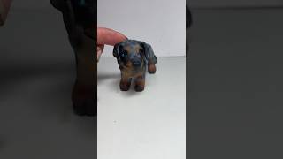 Making a polymer clay sausage dog #artist #polymerclay #sculpting #dachshund #sausagedog