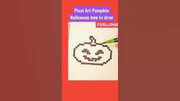 How to draw Halloween Pumpkin Pixel Art