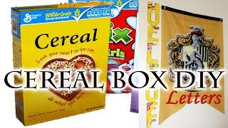 Cereal Box Letters DIY