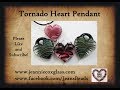 Tornado Heart Glass Pendant by Jeannie Cox