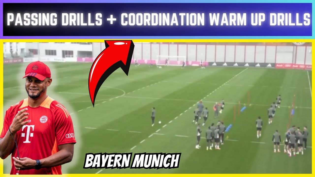 FC Bayern Munich / Full Training Session / Passing Drills + Coordination Warm Up Drills