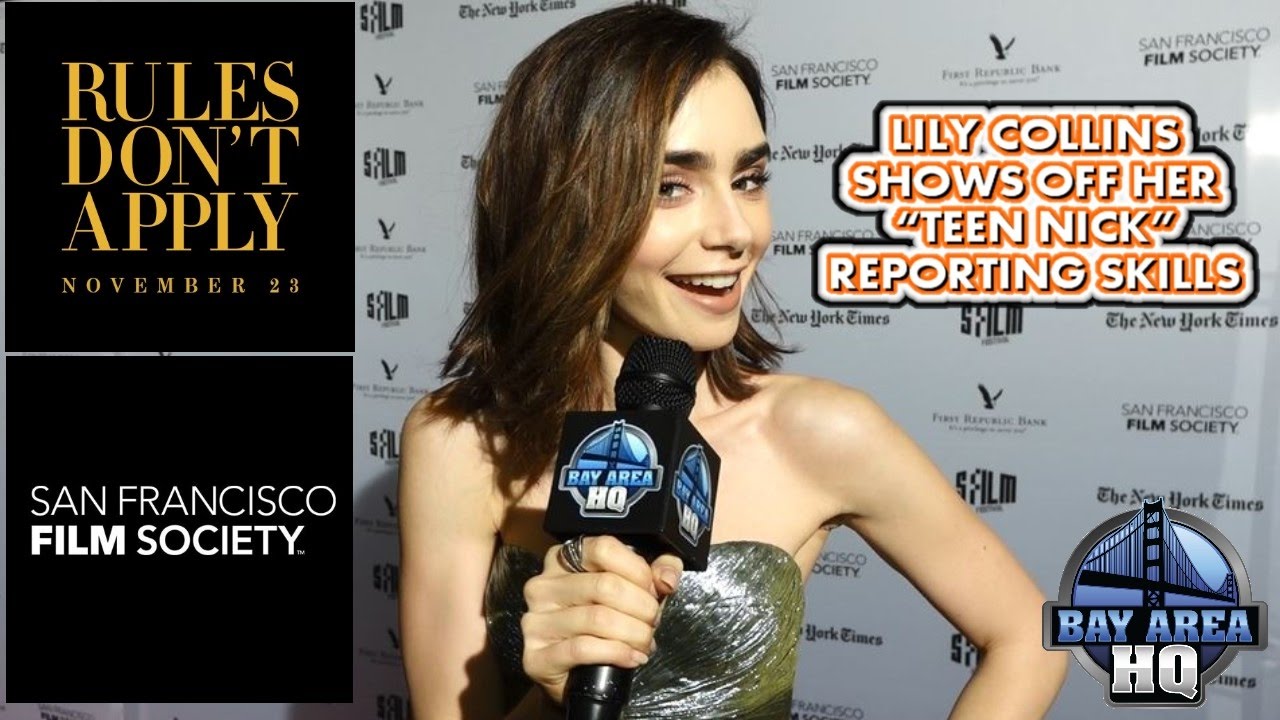 LILY COLLINS WAS OUR REPORTER??! RULES DON'T APPLY INTERVIEW & ARRIVALS SAN FRANCISCO WARREN BEATTY