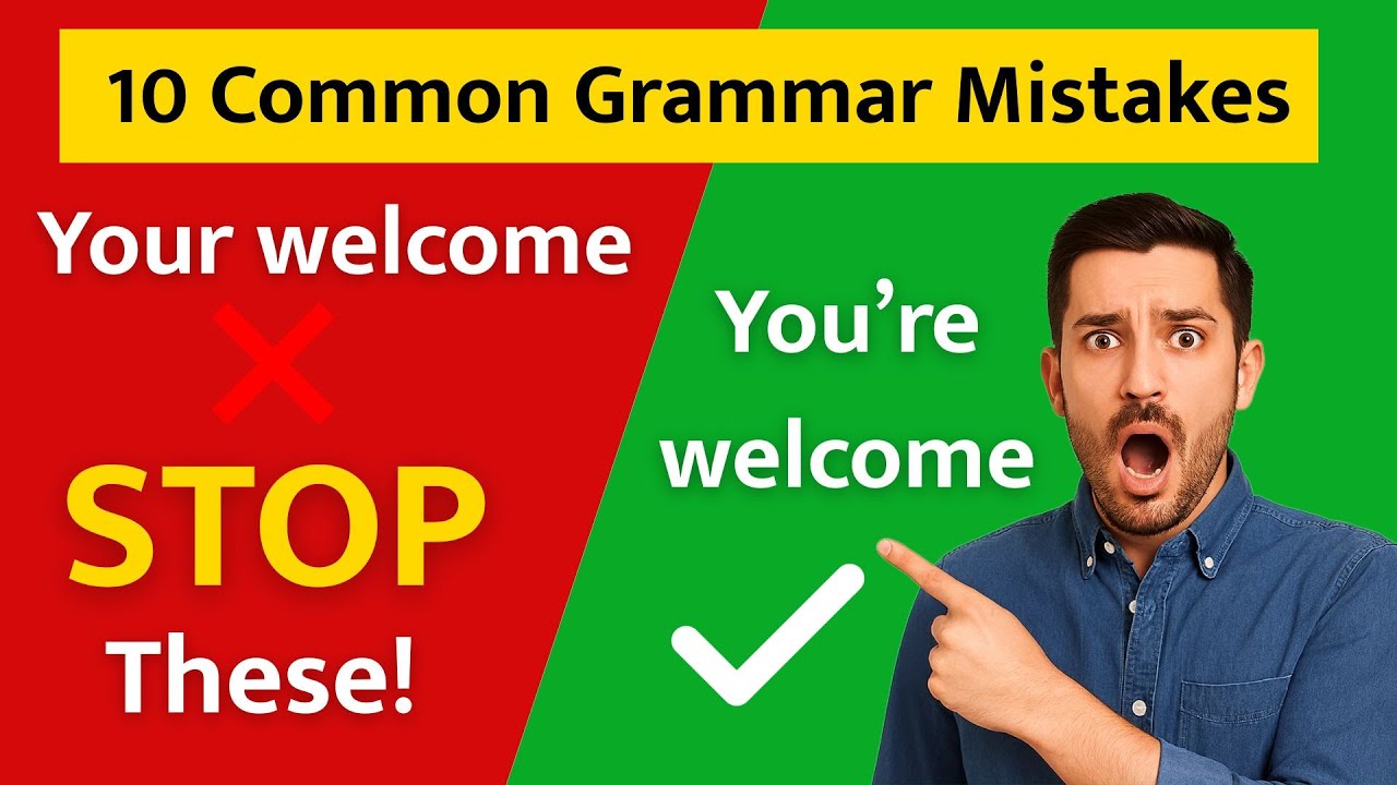 Top 10 English Grammar Mistakes and How to Fix Them 1 - YouTube