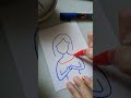 Coloring Cartoon Character 💋 #coloring #drawing #illustration #cartoonillustration #shorts #posca