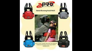 NEW APRO MULTI Sabuk Bonceng Dengan Sandaran Kepala Sabuk Bonceng Anak Rompi Sabuk Pengaman Bonceng Anak abuk Boncengan Motor di depan dan belakang