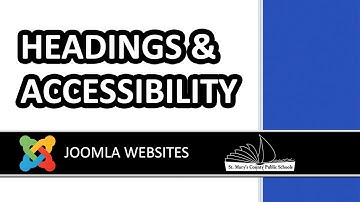 Web Accessibility - Headings - Joomla