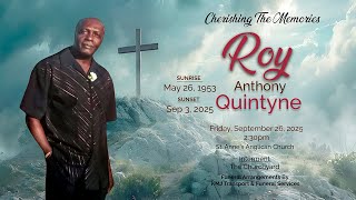 Cherishing The Memories - Roy Anthony Quintyne.