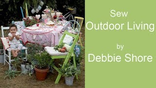 My new book. 'Sew Outdoor Living' and a quick placemat project by Debbie Shore