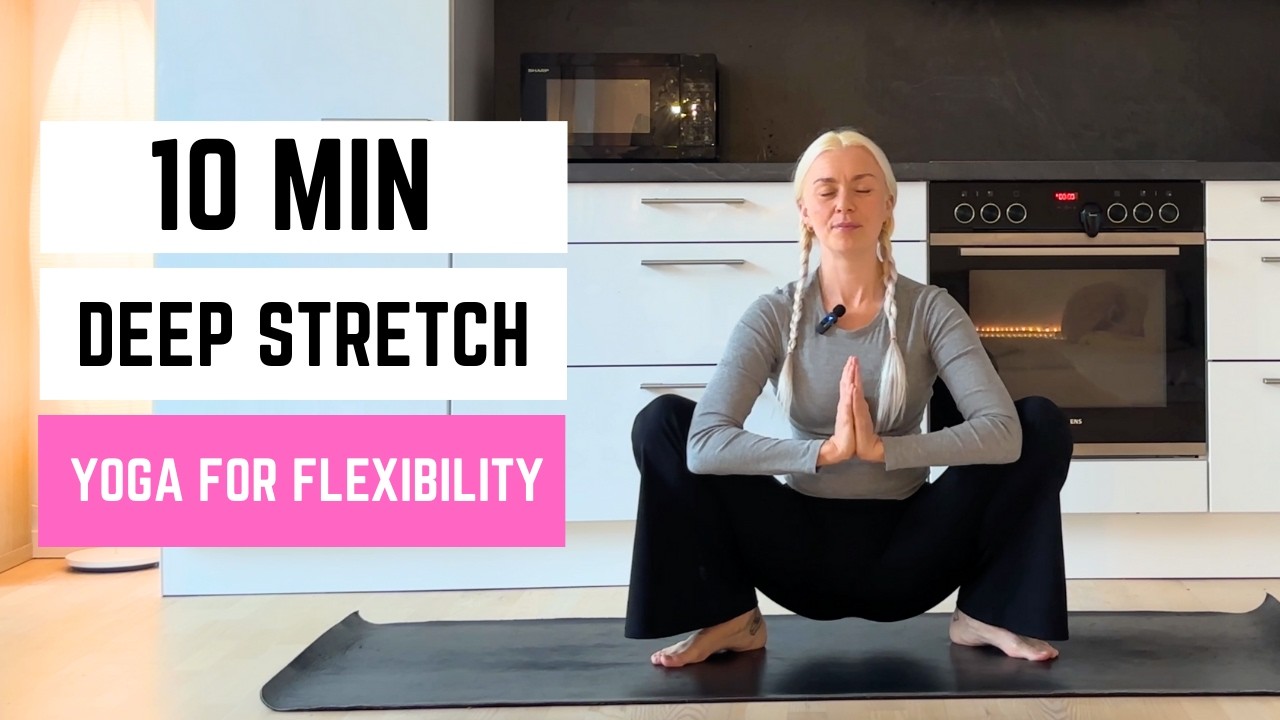 10-минутная йога для развития гибкости (подходит для начинающих) | Глубокая растяжка и глубокое р...