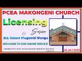 Licensing Service Of Elder Robert Mugambi 20 July 2025 Licensing Service Of Elder Robert Mugambi 20 July 2025
