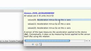 Android Application Development   127   OnSensorChanged accelerometer method screenshot 5