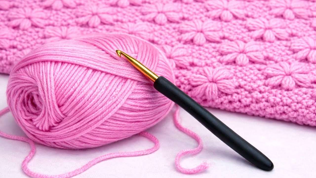 Самая популярная схема вязания крючком пледа. Вязание крючком.