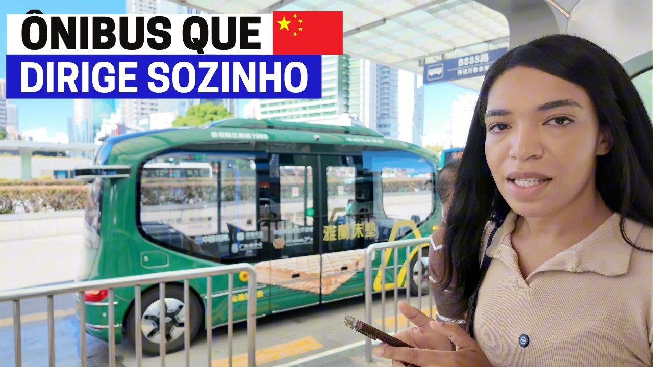 ANDANDO EM ÔNIBUS SEM MOTORISTA NA CHINA