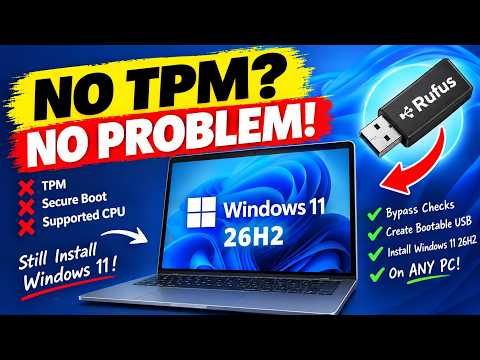 Install Windows 11 26H2 on ANY PC! (Rufus Bypass)
