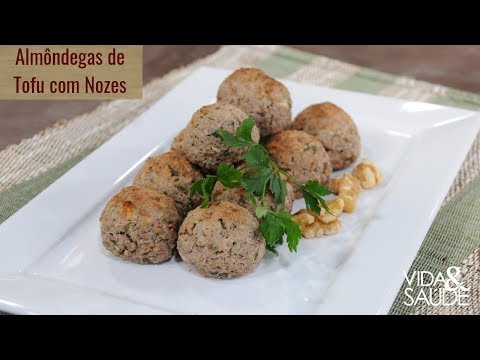 RECEITA ALMÔNDEGAS DE TOFU COM NOZES