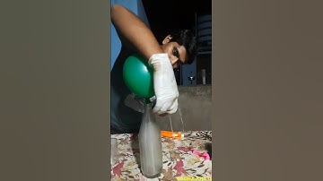 hydrogen gas balloon experiment(HCL+ZN) #shorts  #experiment